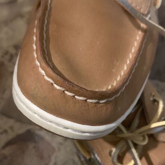 Sperry Blue fish Boat Shoe's, Size 7.5, Tan - Picture 6 of 10